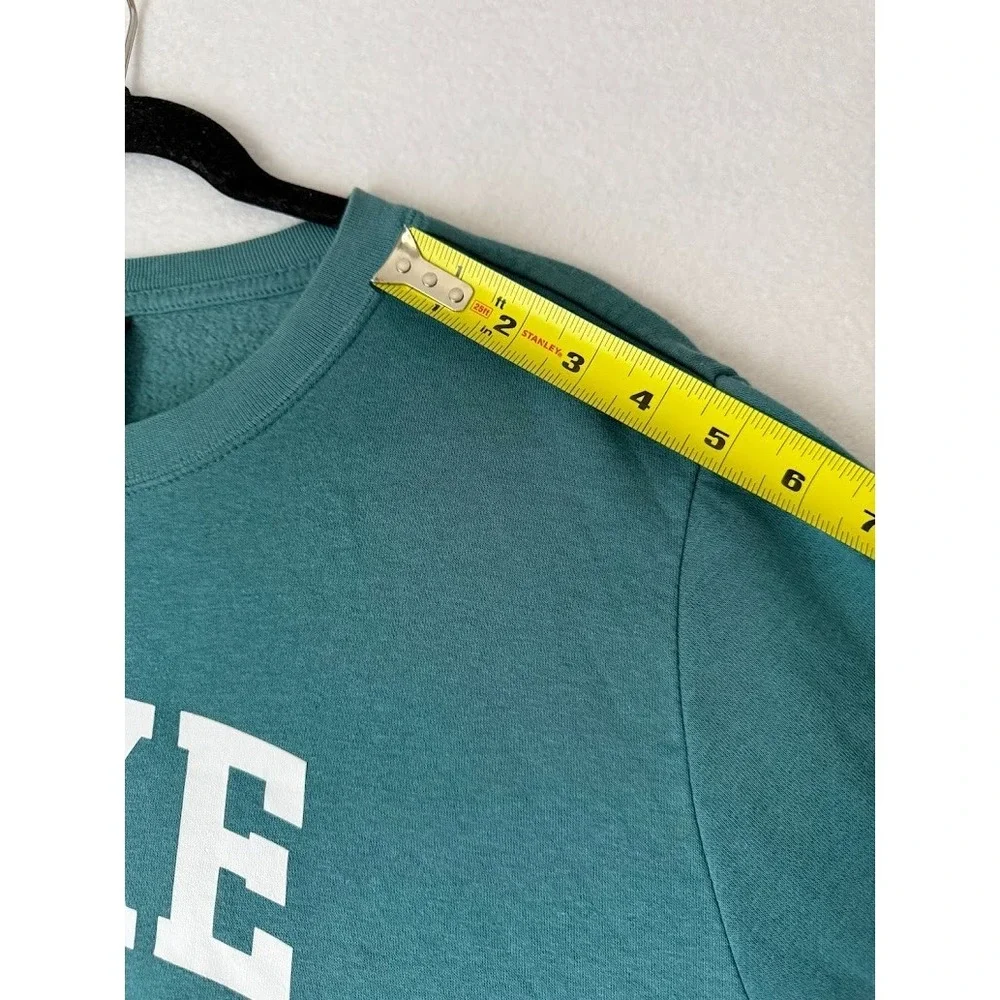 Nike Sweatshirt Men 2X Green Crew Neck Big Logo Pullover Casual Long Sleeve - Picture 5 of 13